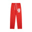 Denim Tears Bright Red Skull Print Cuffed Sweatpants