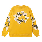 Denim Tears Yellow Crewneck Sweatshirt Front Floral Wreath