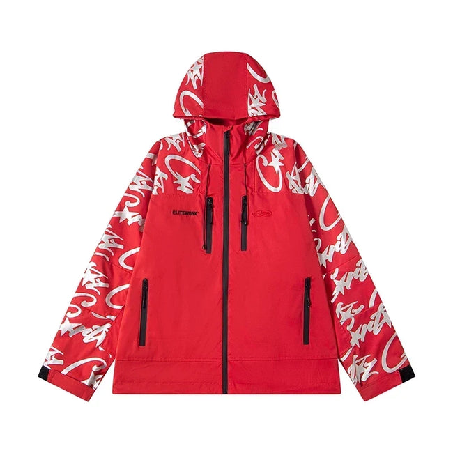Corteiz Devil's Island Stormtrooper Waterproof Jacket Red Hover Image