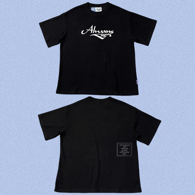 ADWYSD Black Cursive Script Front Tee Hover Image