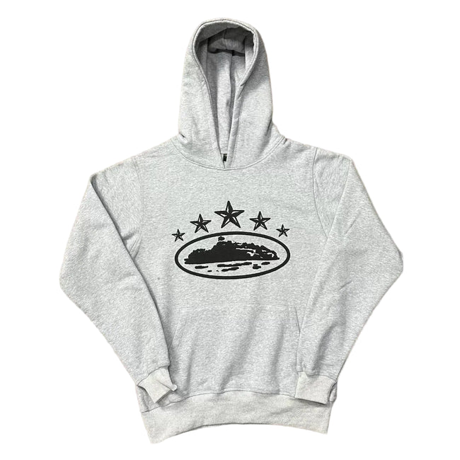 Corteiz 5-Star Devil's Island Heavyweight Hoodie grey Hover Image