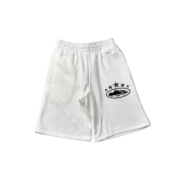 Corteiz 5-Star Alcatraz Island Front Logo Heavyweight Shorts white Hover Image