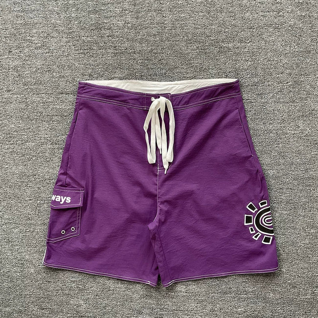 ADWYSD Sunburst Cargo Shorts - Purple Hover Image