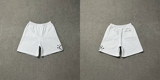 ADWYSD Logo Embroidered Casual Shorts - White Hover Image