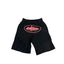 Corteiz Alcatraz Island Graphic Heavyweight Shorts Black/Red