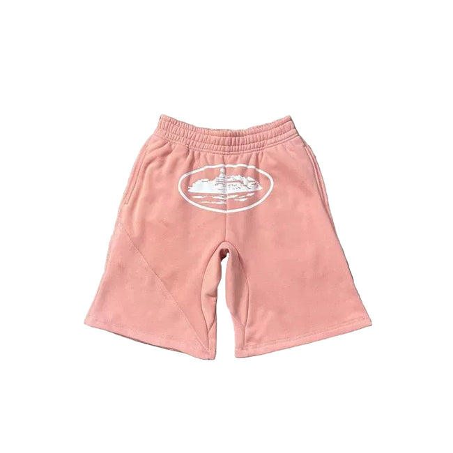 Corteiz Alcatraz Island Graphic Heavyweight Shorts pink Hover Image