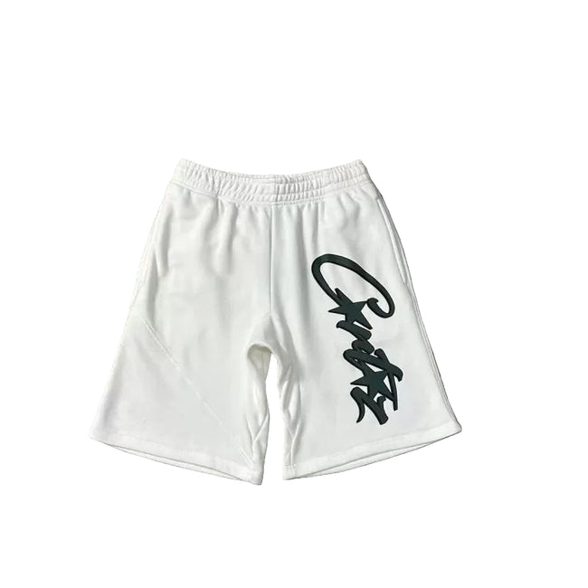 Corteiz Signature Script Logo Heavyweight Shorts white Hover Image