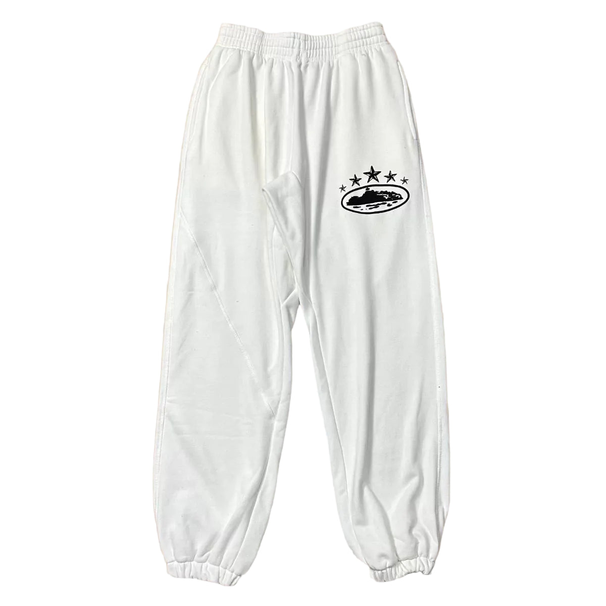 Corteiz 5-Star Devil's Island Heavyweight Sweatpants white