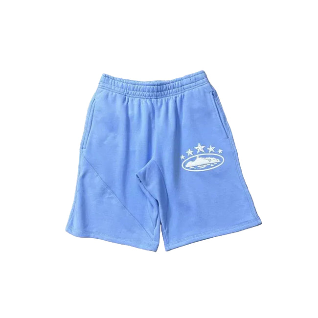 Corteiz 5-Star Alcatraz Island Front Logo Heavyweight Shorts blue Hover Image