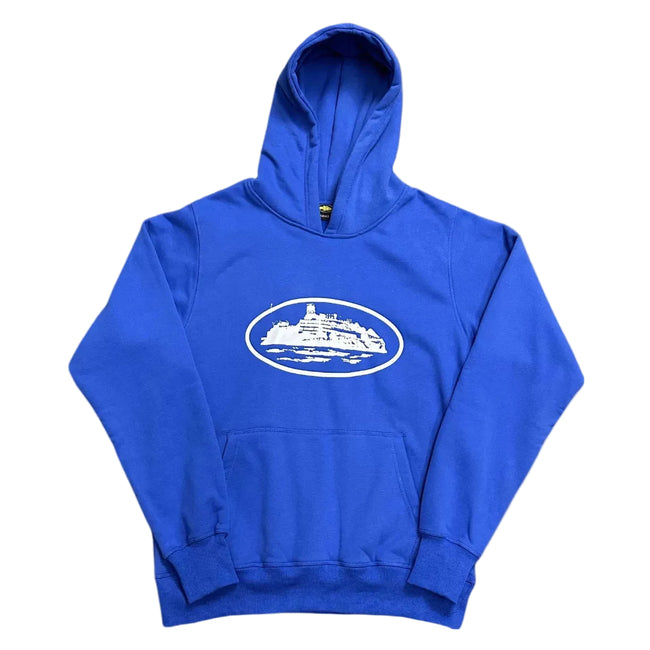Corteiz Alcatraz Island Heavyweight Hoodie Deep Blue Hover Image