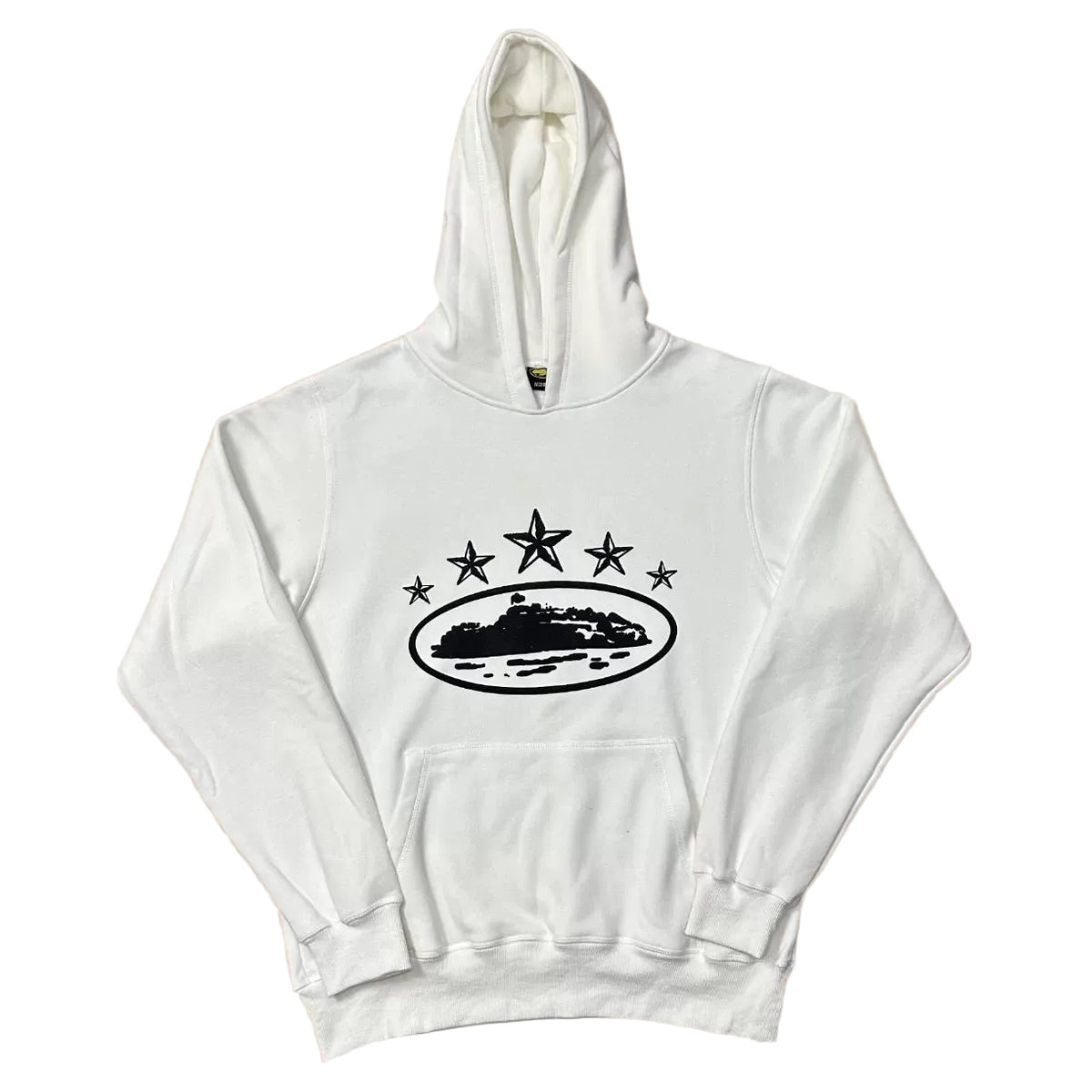 Corteiz 5-Star Devil's Island Heavyweight Hoodie white