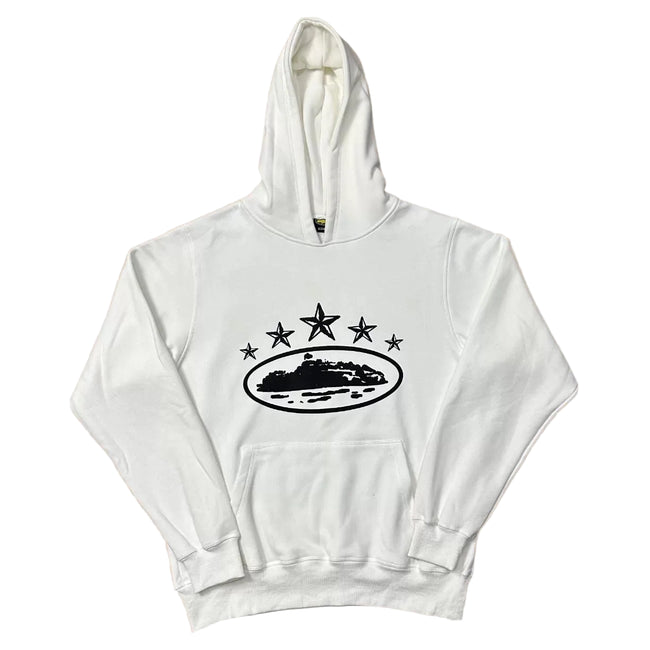 Corteiz 5-Star Devil's Island Heavyweight Hoodie white Hover Image