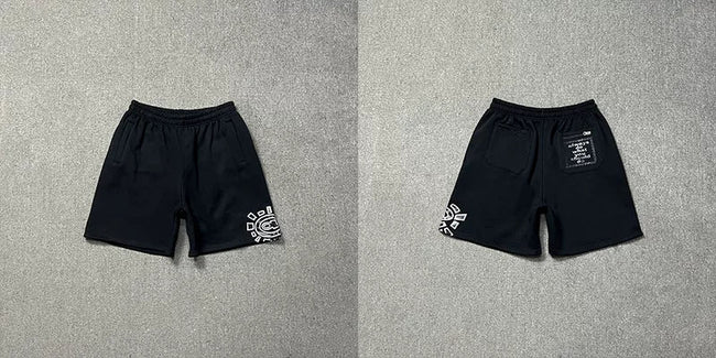 ADWYSD Logo Embroidered Shorts - Black/White Hover Image