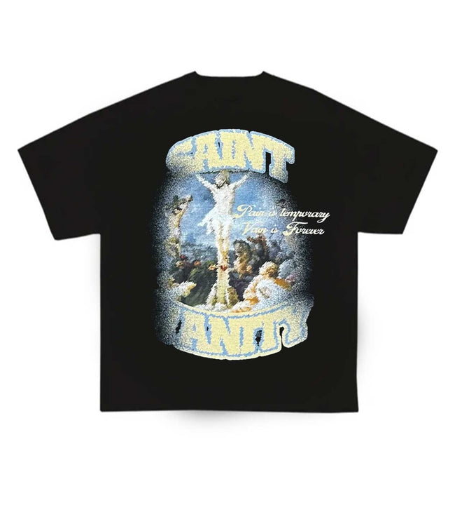 Saint Vanity Blurry Cross Tee Black Hover Image